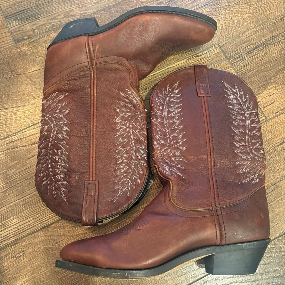 Laredo Cowboy Western Men's Brown Leather Boots 51077 Size 8 M